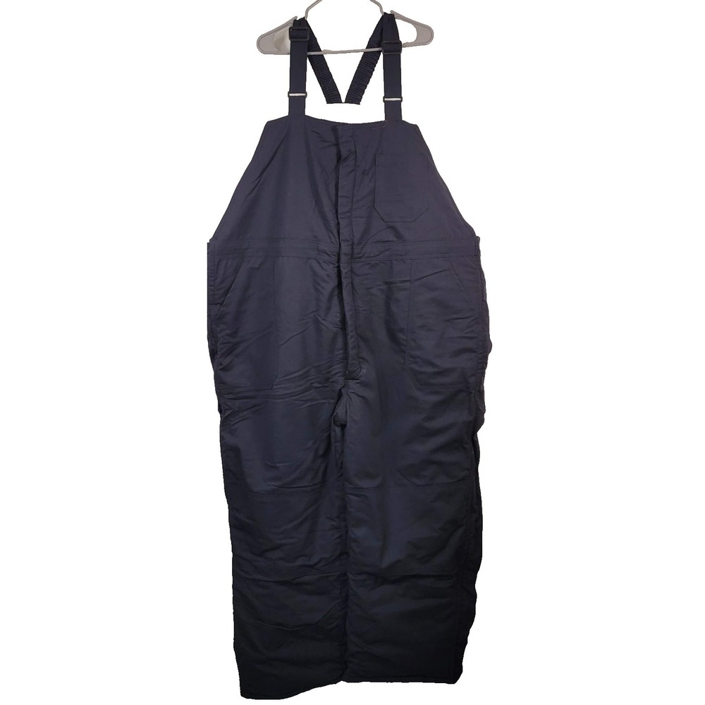 Bulwark Excel FR Pants Mens 4XL Navy Flame Resistant Insulated Bib‎ Overalls